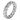 LARA - Brilliant Cut Eternity Band, Sterling Silver, CZ, 18k White Gold Plated Ring