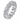 MILAN - Oval Cut Eternity Band – Sterling Silver, CZ, 18k White Gold Plated Ring