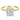 NOOR (Gold) - Radiant-Cut Promise Ring – 4.0 Carat | 18K Gold Plated | Hidden Halo | Pavé Band